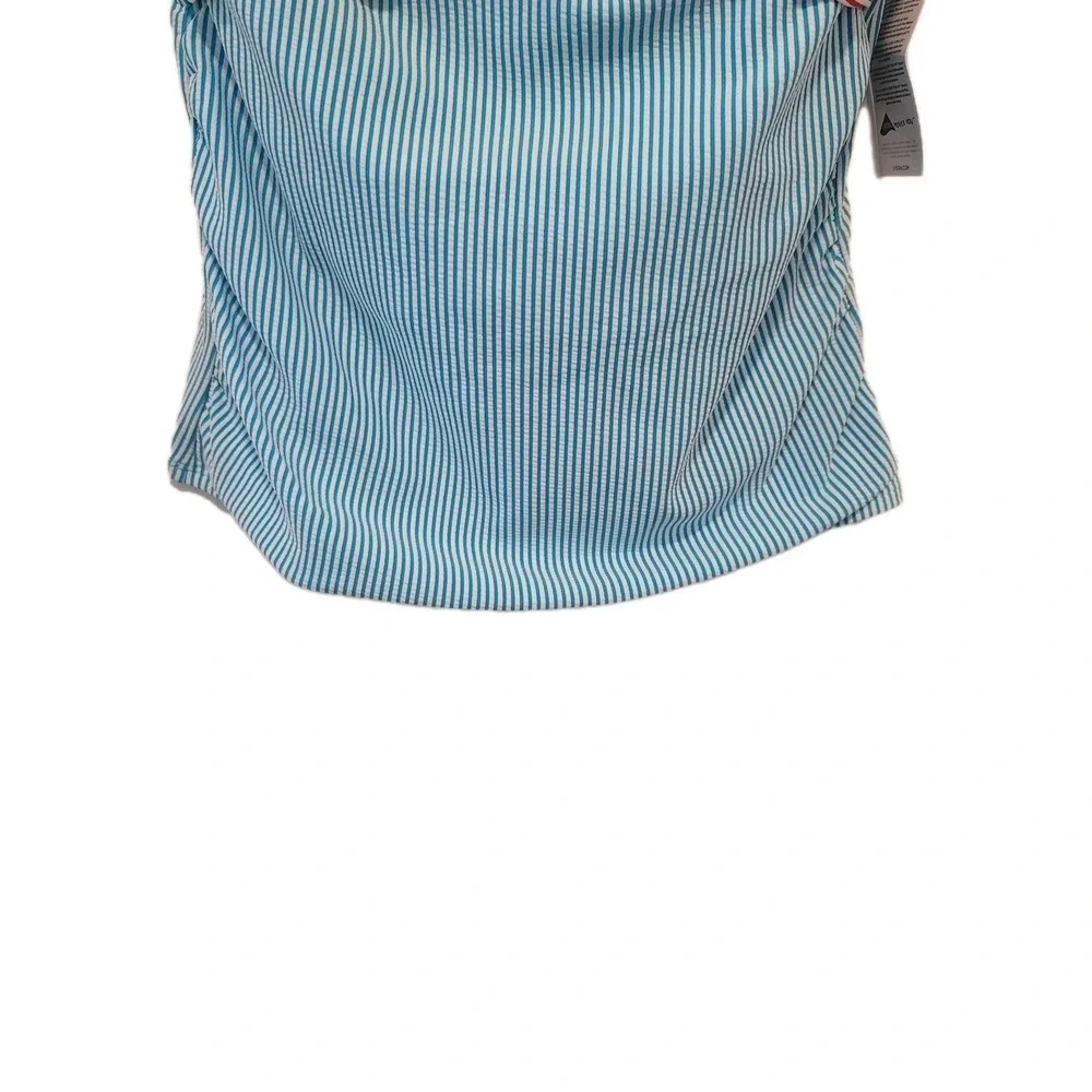 Lands End Tankini Bathing Suit 8 colorblock Stripe Pool Vacation Beach‎ Summer